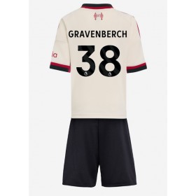 Liverpool Ryan Gravenberch #38 Borta Kläder Barn 2025-26 Kortärmad (+ Korta byxor)